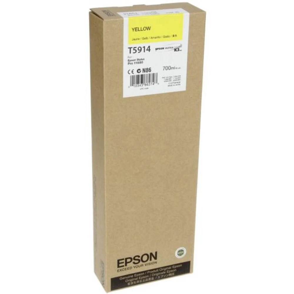 Струйный картридж Epson T5914 желтый, 700 мл, для Epson Stylus 11880