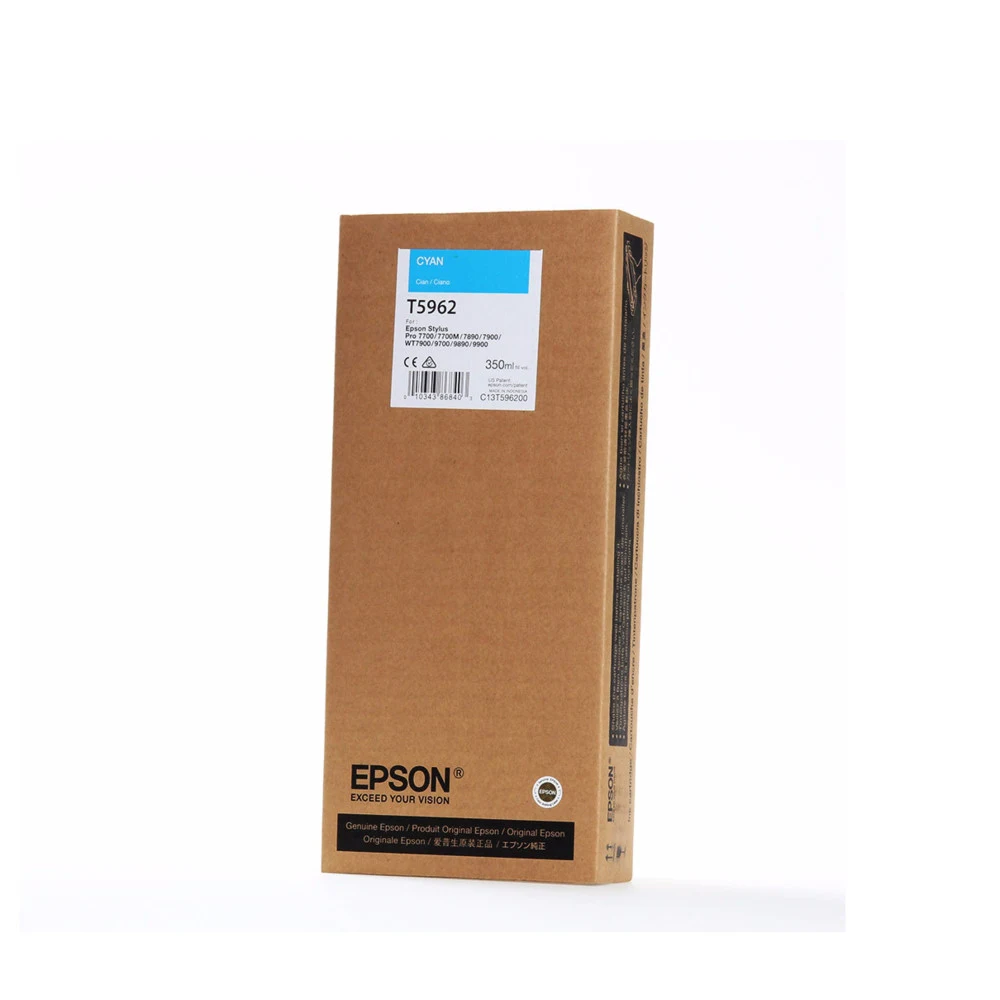 Картридж струйный Epson C13T596200 Cyan 350 ml для Epson Stylus Pro 7900/9900 Производитель: Epson Объем картриджа: 350 мл Цвет: Голубой Модель: Epson Stylus Pro 7700, Epson Stylus Pro 7890, Epson S
