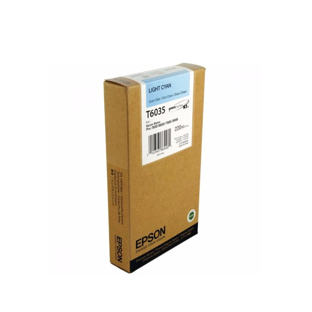 Картридж Epson C13T603500 SP-7880/9880 светло-голубой Вид: Картридж Для бренда: Epson Производитель: Epson Ресурс: 220 мл Тип: Картридж EPSON Тип печати: Струйная Цвет: Светло-голубой