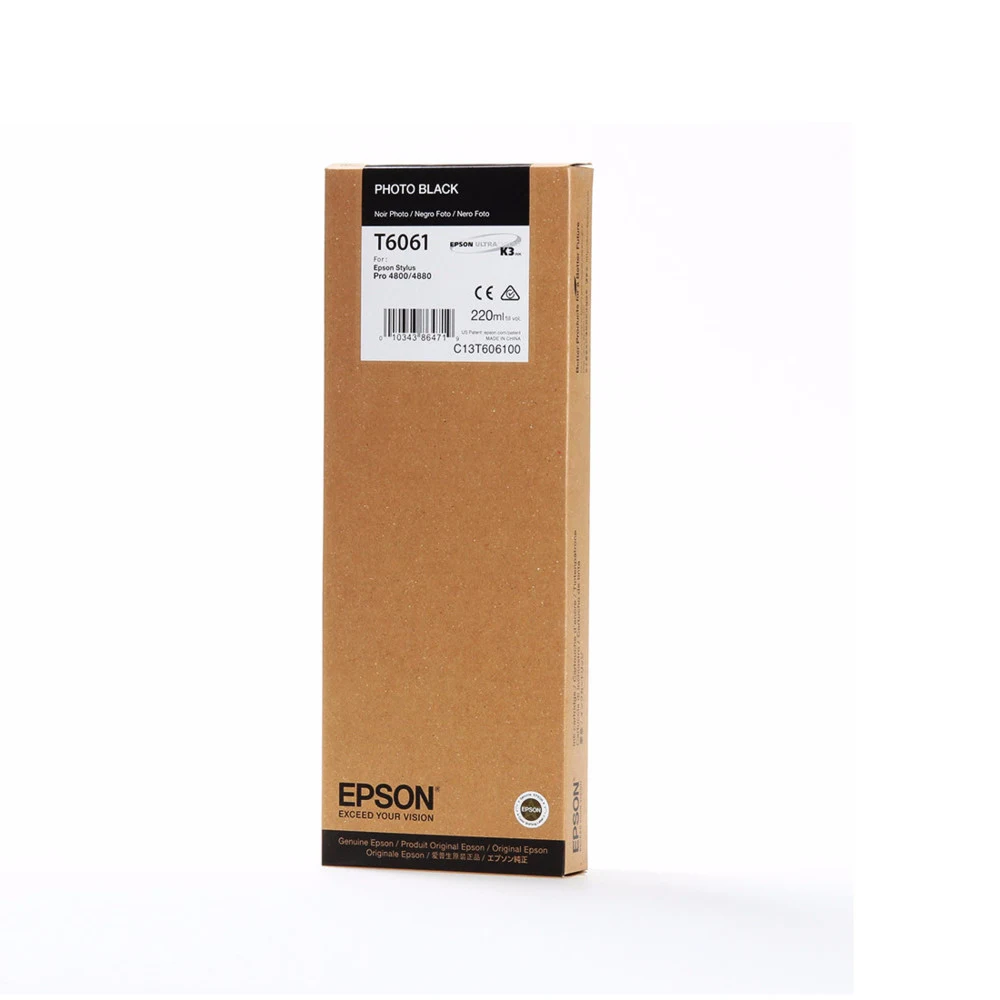 Картридж Epson C13T606100 SP-4880 фото черный Вид: Картридж Для бренда: Epson Производитель: Epson Ресурс: 220 мл Тип: Картридж EPSON Тип печати: Струйная Цвет: Черный Фото черный картридж для: Epso