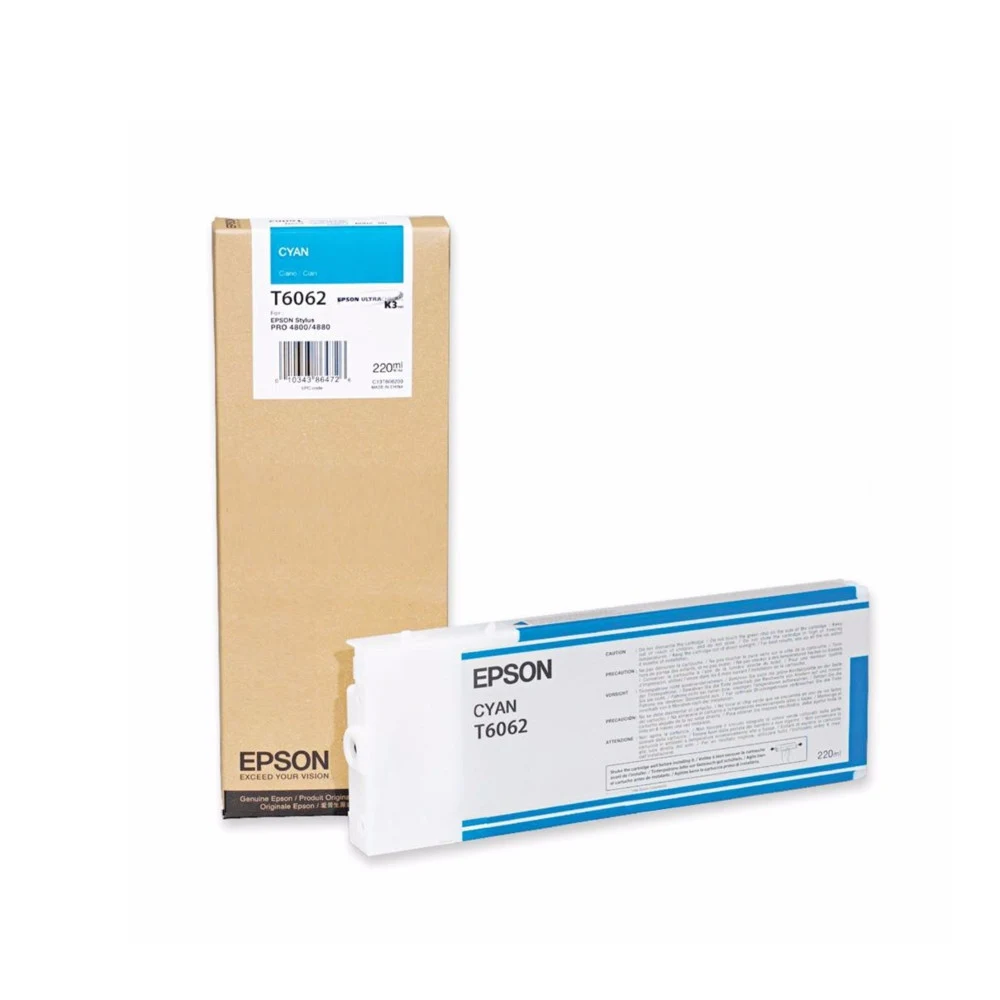 Картридж Epson C13T606200 SP-4880 голубой Вид: Картридж Для бренда: Epson Производитель: Epson Ресурс: 220 мл Тип: Картридж EPSON Тип печати: Струйная Цвет: Голубой