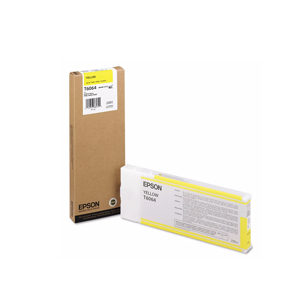 Картридж Epson C13T606400 SP-4880 желтый Вид: Картридж Для бренда: Epson Производитель: Epson Ресурс: 220 мл Тип: Картридж EPSON Тип печати: Струйная Цвет: Желтый
