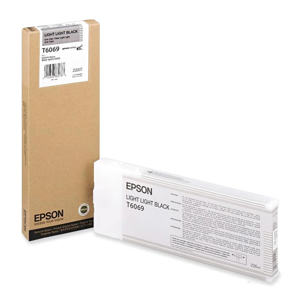 Картридж Epson C13T606900 SP-4880 светло-серый Вид: картридж Производитель: Epson Ресурс: 220 мл Тип: Картридж EPSON Тип печати: струйная Цвет: светло-серый