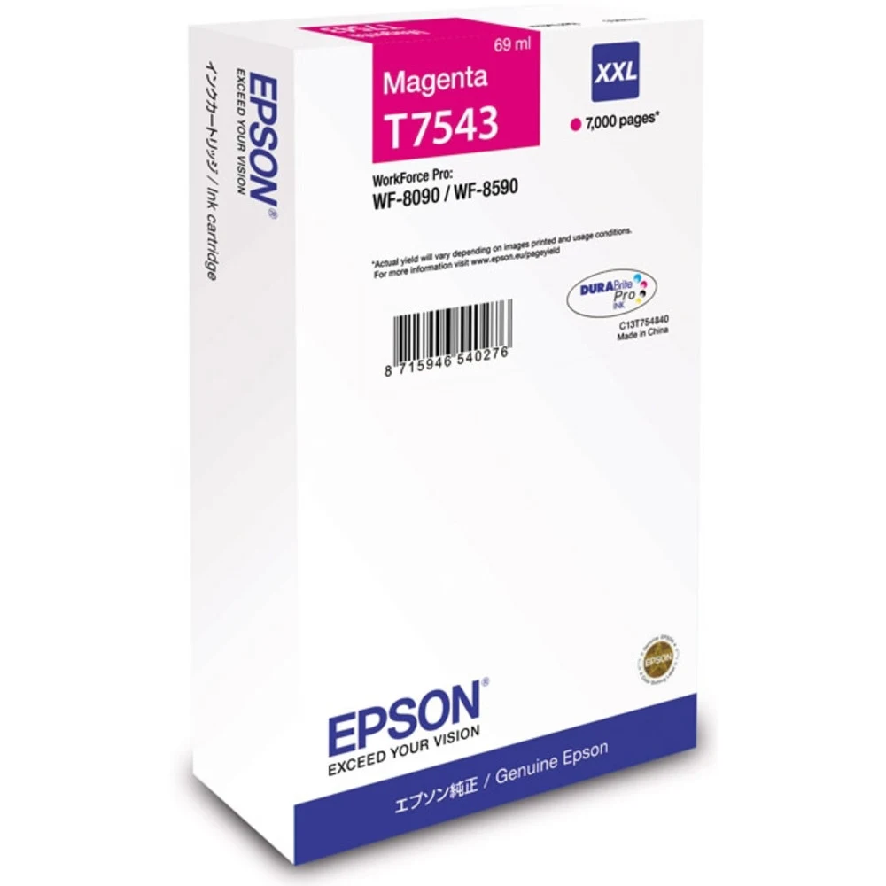 Картридж EPSON T7543 пурпурный экстраповышенной емкости для WF-8090/8590