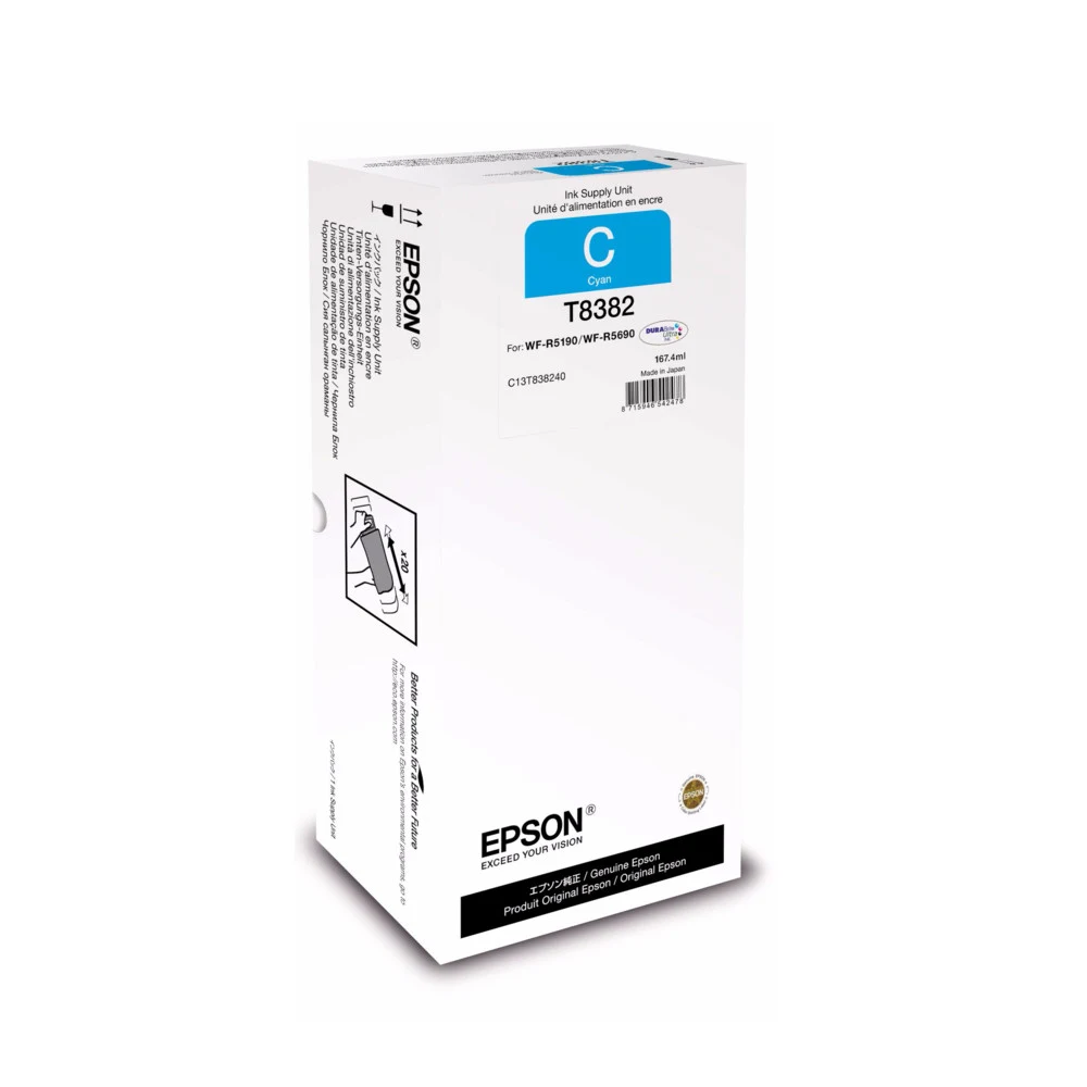 Картридж Epson C13T838240 WF-R5190DTW (RIPS)/WF-R5690DTWF (RIPS) голубой Вид: Картридж Для бренда: Epson Производитель: Epson Ресурс: 20000 стр. Тип: Картридж EPSON Тип печати: Струйная Цвет: Голубо
