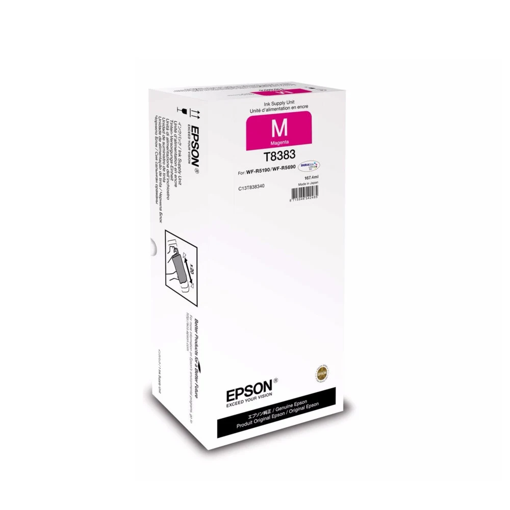 Картридж Epson C13T838340 WF-R5190DTW (RIPS)/WF-R5690DTWF (RIPS) пурпурный Вид: Картридж Для бренда: Epson Производитель: Epson Ресурс: 20000 стр. Тип: Картридж EPSON Тип печати: Струйная Цвет: Пурп