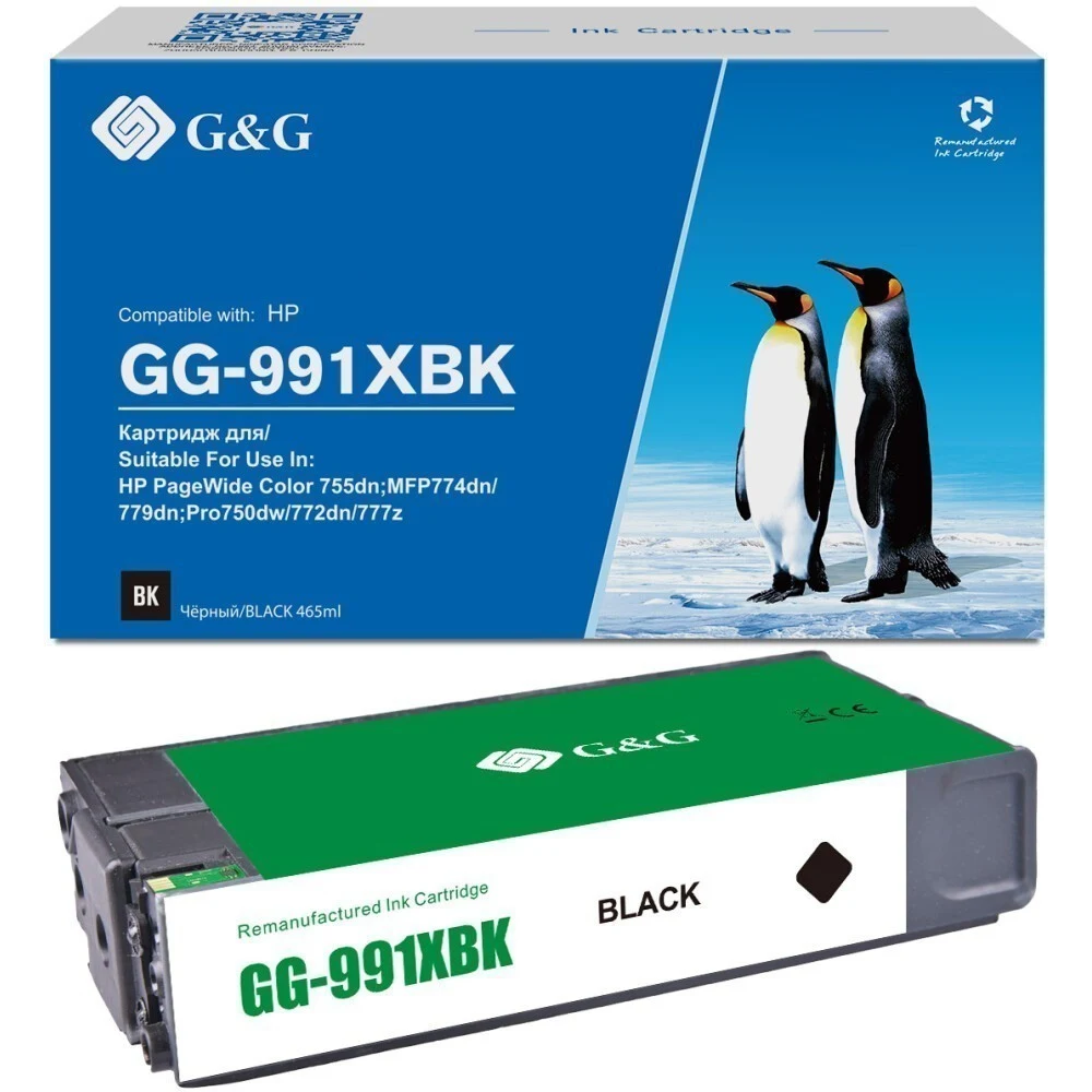 Картридж Cartridge G&G 991X для HP PageWide Managed 20 000 стр. черный аналог X4D19AC, M0K29XC, M0K02AE гарантия 36 мес.
