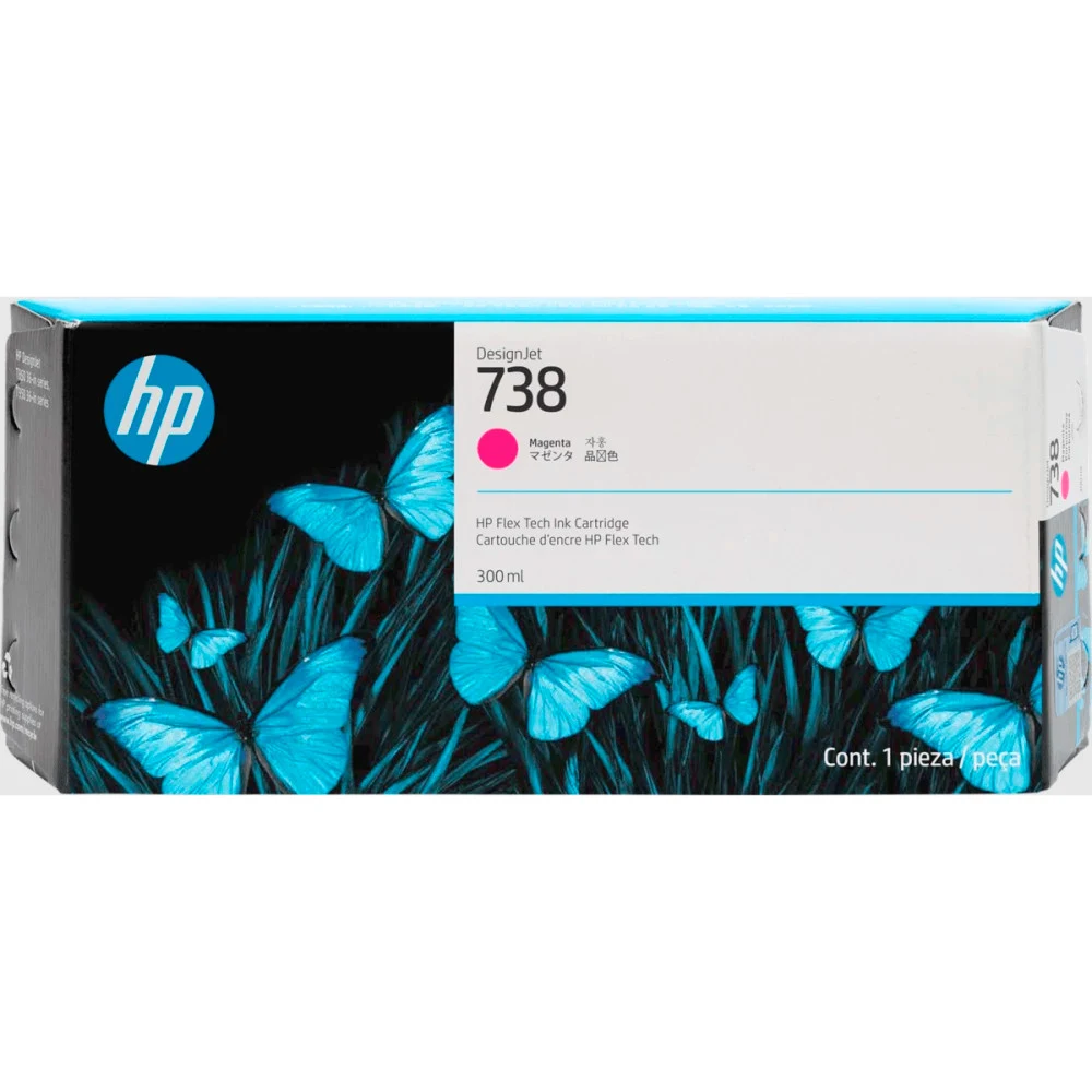 Картридж HP Europe/738 300-ml Magenta DesignJet Ink Cartridge/Струйный широкоформатный/Пурпурный/300 мл