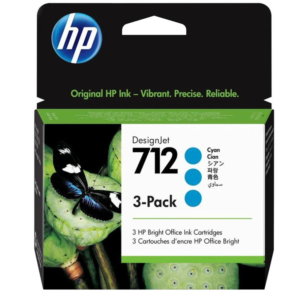 Картридж Cartridge HP 712 для DJ T230/T630/T650/Studio, голубые, тройная упаковка 3ED67A (3*29мл)