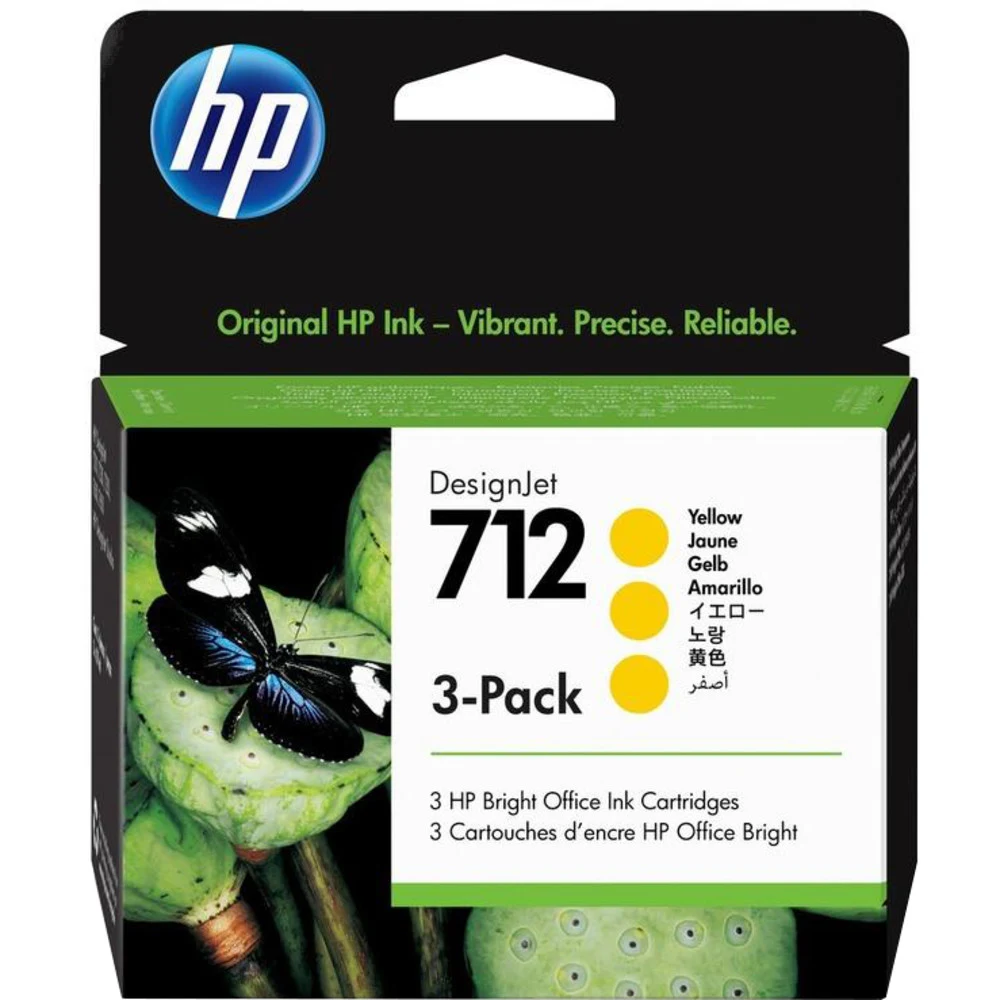 Картридж Cartridge HP 712 для DJ T230/T630/T650/Studio, желтые, тройная упаковка 3ED69A (3*29мл)