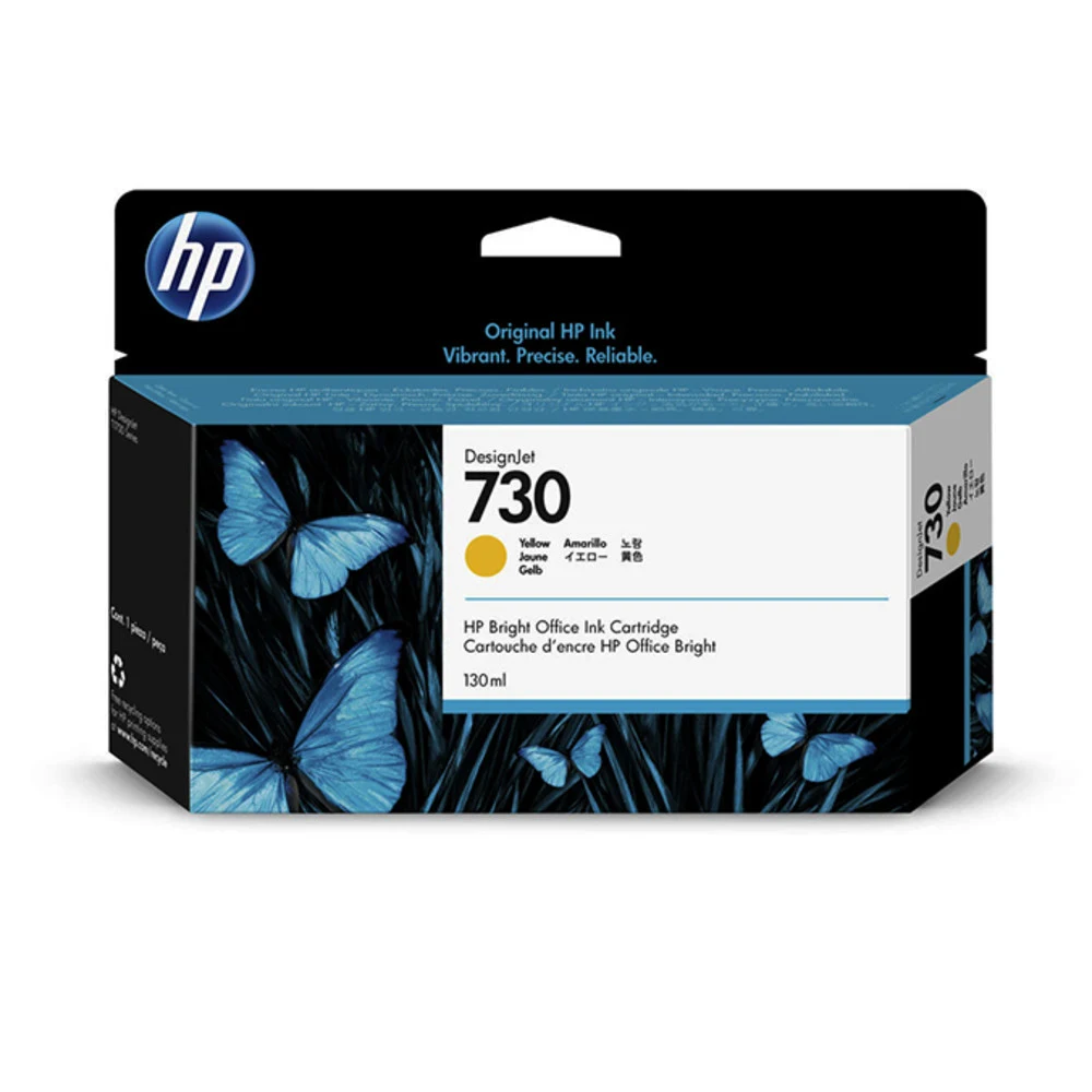P2V64A Картридж HP 730 струйный желтый для HP DesignJet T1600, T1700, T2600 (130 мл)