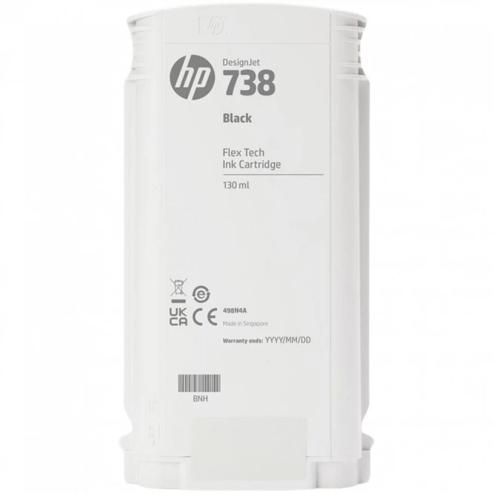 HP 498N4A 738 130-ml Black DesignJet Ink Cartridge for DesignJet T850 130 ml.