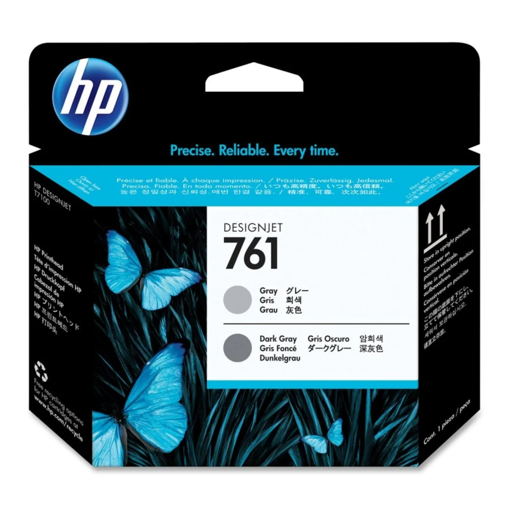 Печатающая головка Печатающая головка HP 761 для Designjet T7100/T7200, серый/темно-серый