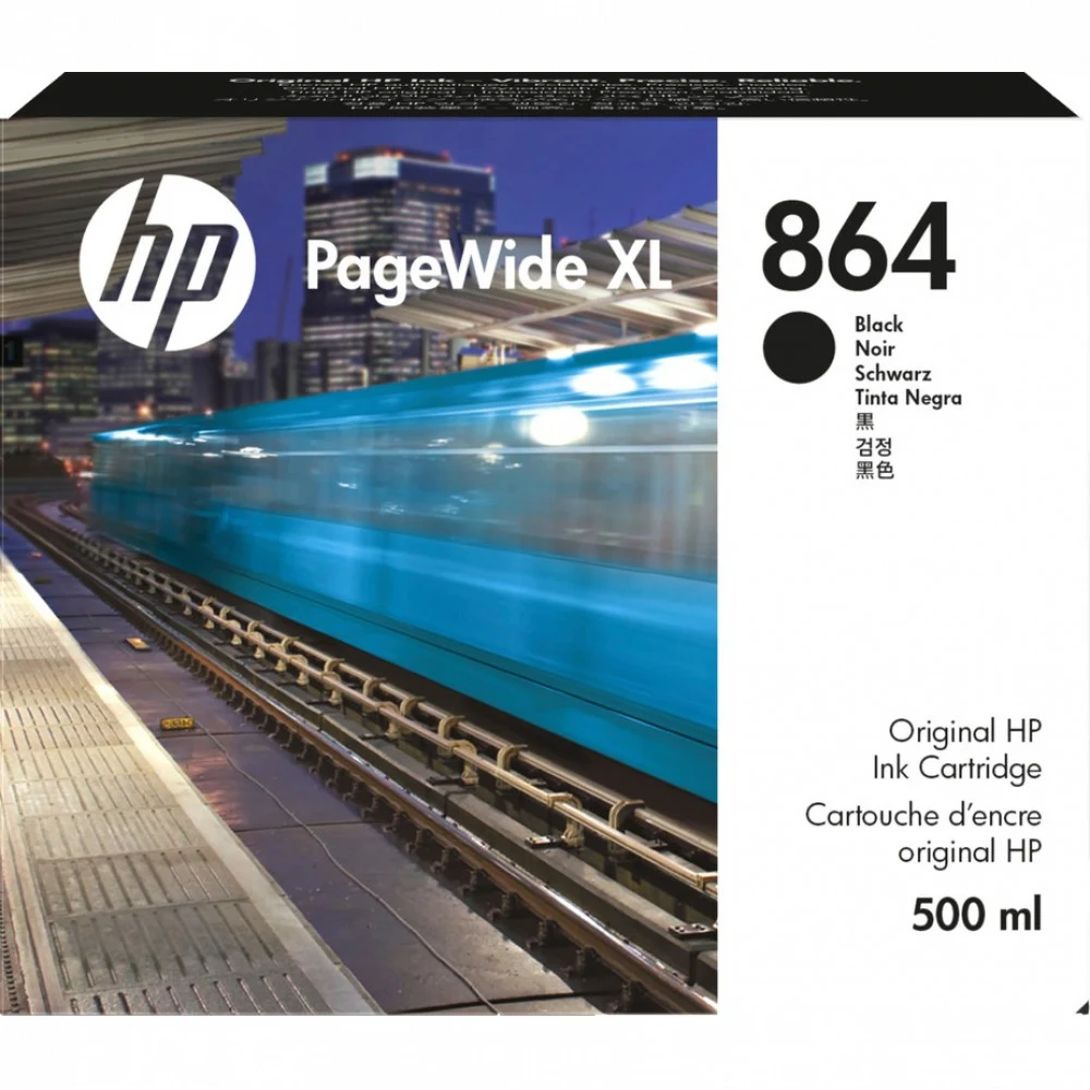 Картридж HP Europe/PageWide XL/Чернильный пигментный/№864/черный/500 мл 3ED86A