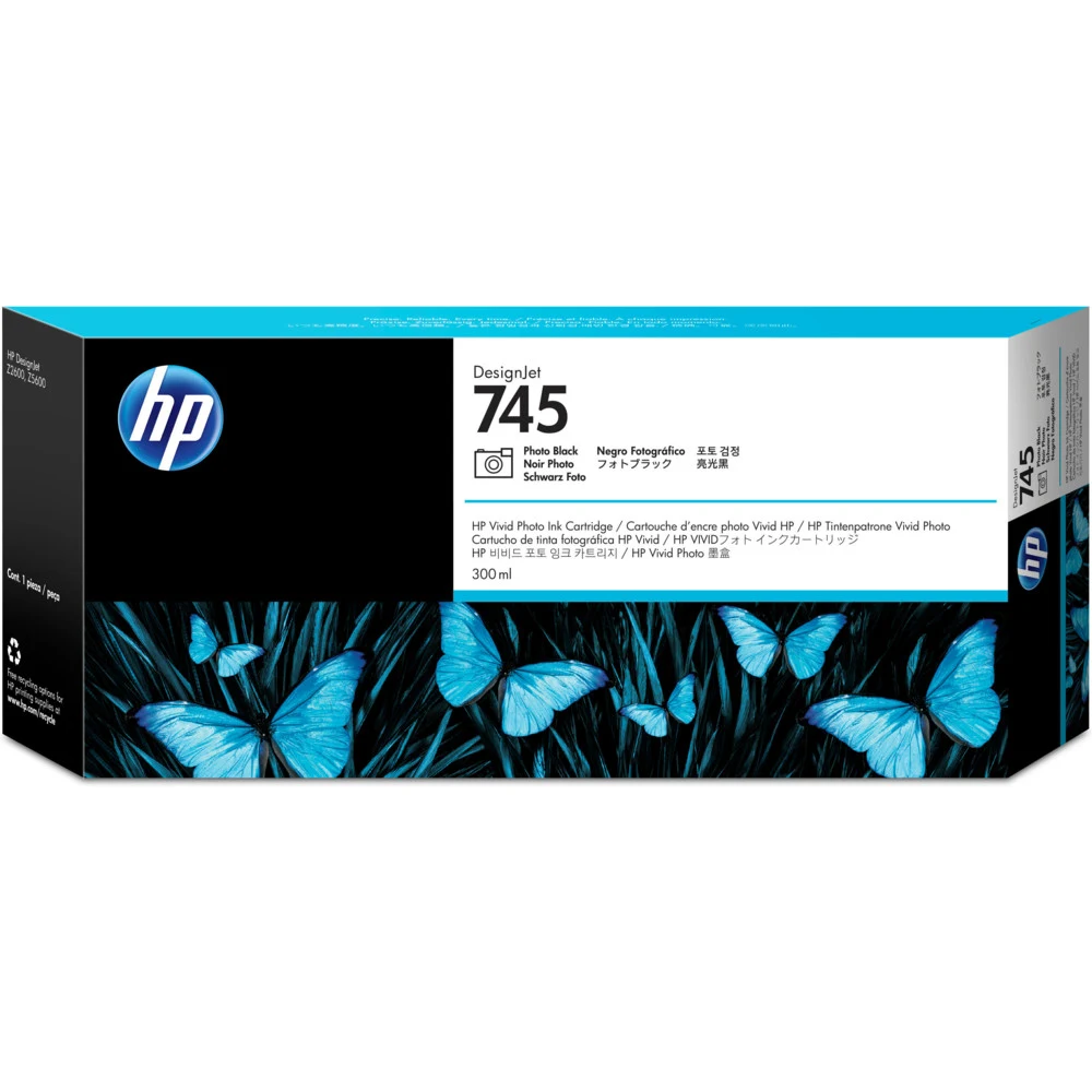 Картридж HP Europe/F9K04A/Струйный широкоформатный/фото черный/№745/300 мл