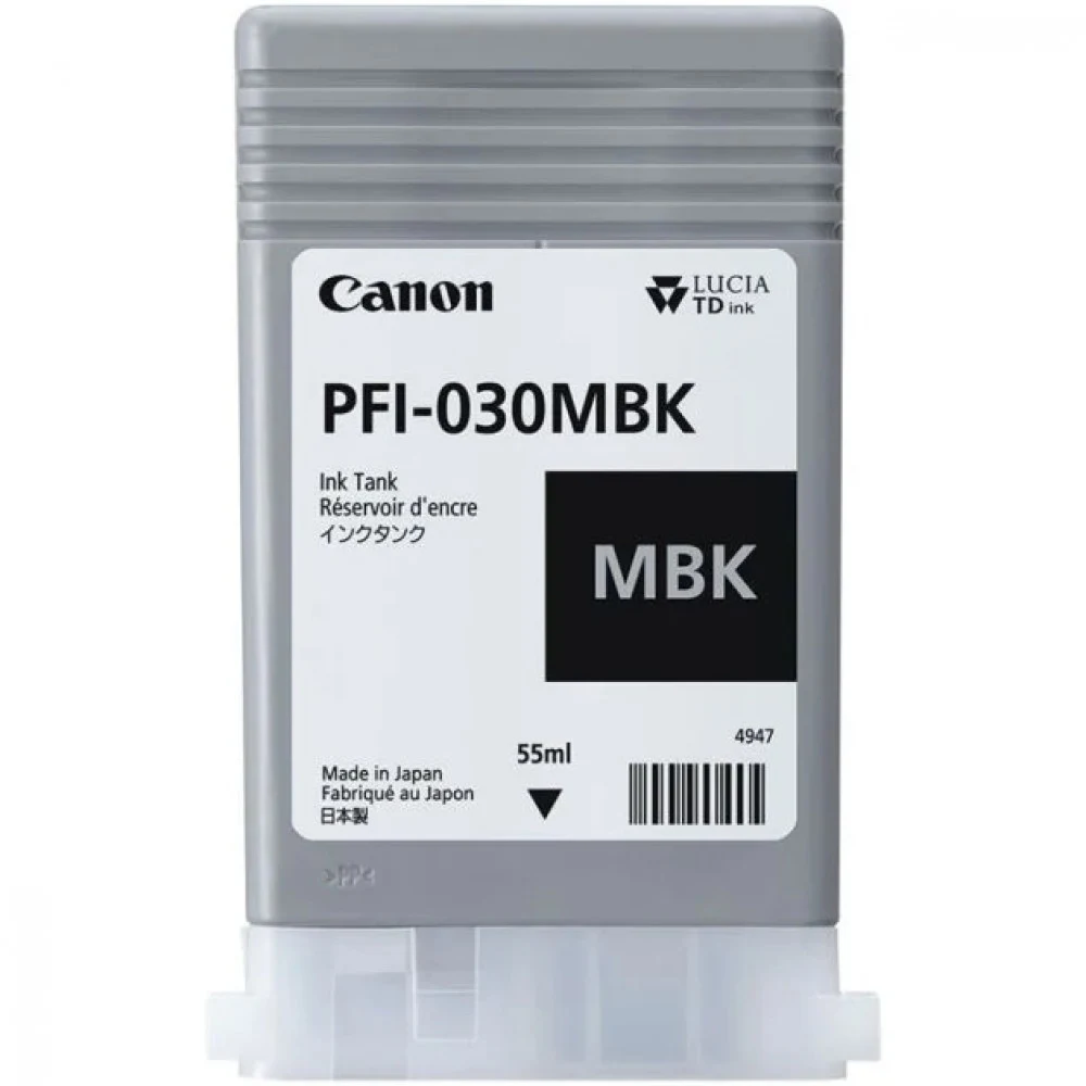Картридж струйный Canon PFI-030MBK 3488C001 черный матовый (55мл) для Canon imagePROGRAF TA-20, TA-30, TM-240, TM-340.