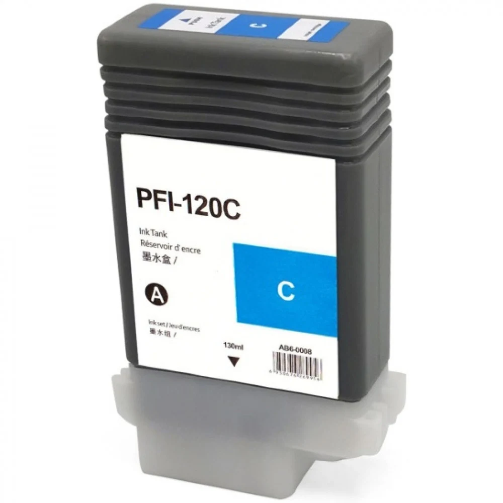 Чернила, Canon, Ink Tank PFI-120 Cyan, 2886C001AA, для Canon imagePROGRAF TM-200/TM-205/TM-300/TM-305/TM-350, 130 мл