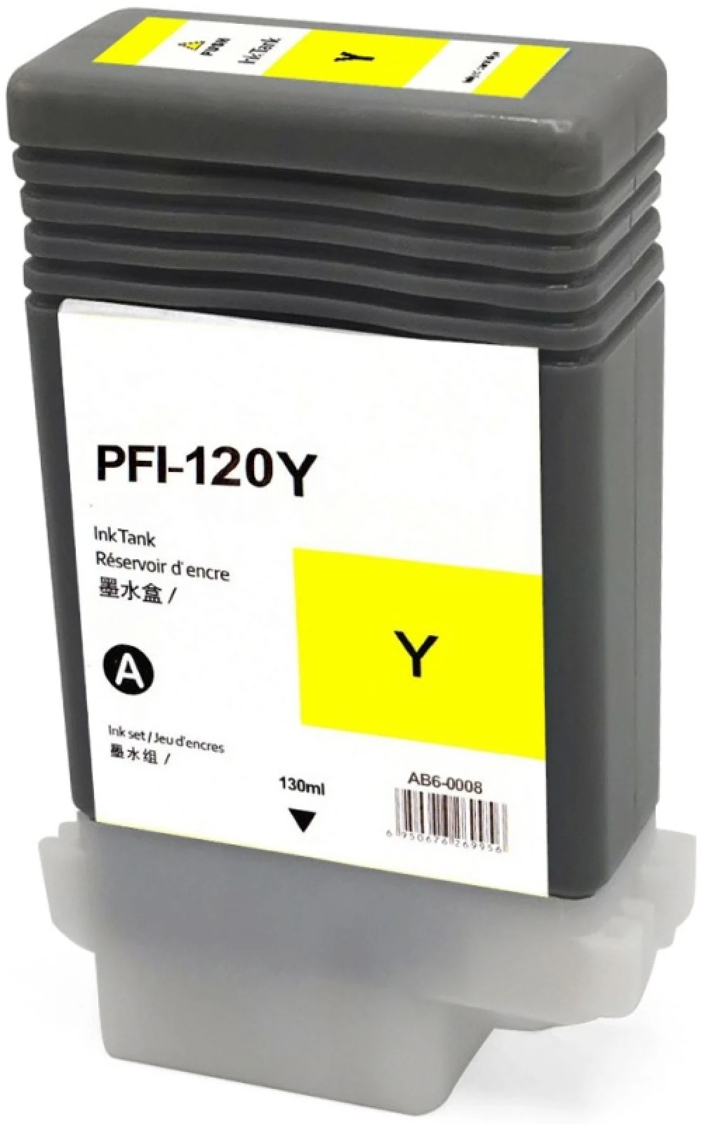 Чернила, Canon, Ink Tank PFI-120 Yellow, 2888C001AA, для Canon imagePROGRAF TM-200/TM-205/TM-300/TM-305/TM-350, 130 мл
