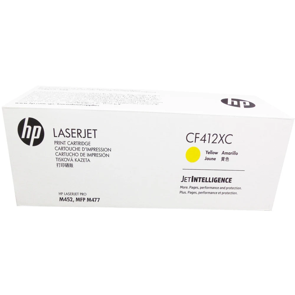 CF412XC / CF412X Картридж увеличенной емкости, желтый для HP Color LaserJet Pro M452/477 (5'00