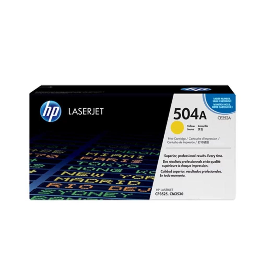 Тонер Картридж HP 504Y CE252YC желтый (7900стр.) для HP CM3530/CP3525 (техн.упак) (плохая упаковка)