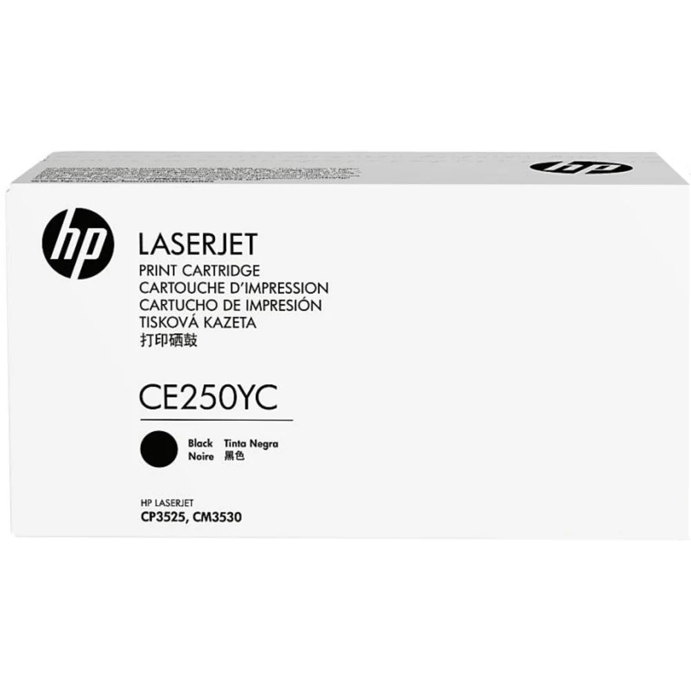 Картридж лазерный HP 504Y CE250YC черный (12000стр.) для HP CM3530/CP3525 (техн.упак)