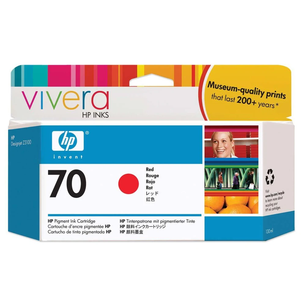 Cartridge HP 70 красный для DJ Z2100/Z3100/Z3200/Z5200