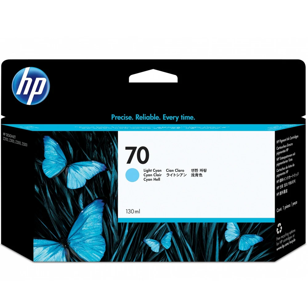 Картридж Cartridge HP 70 для DJ Z2100/Z3100/Z3200/Z5200, светло-голубой (130мл)