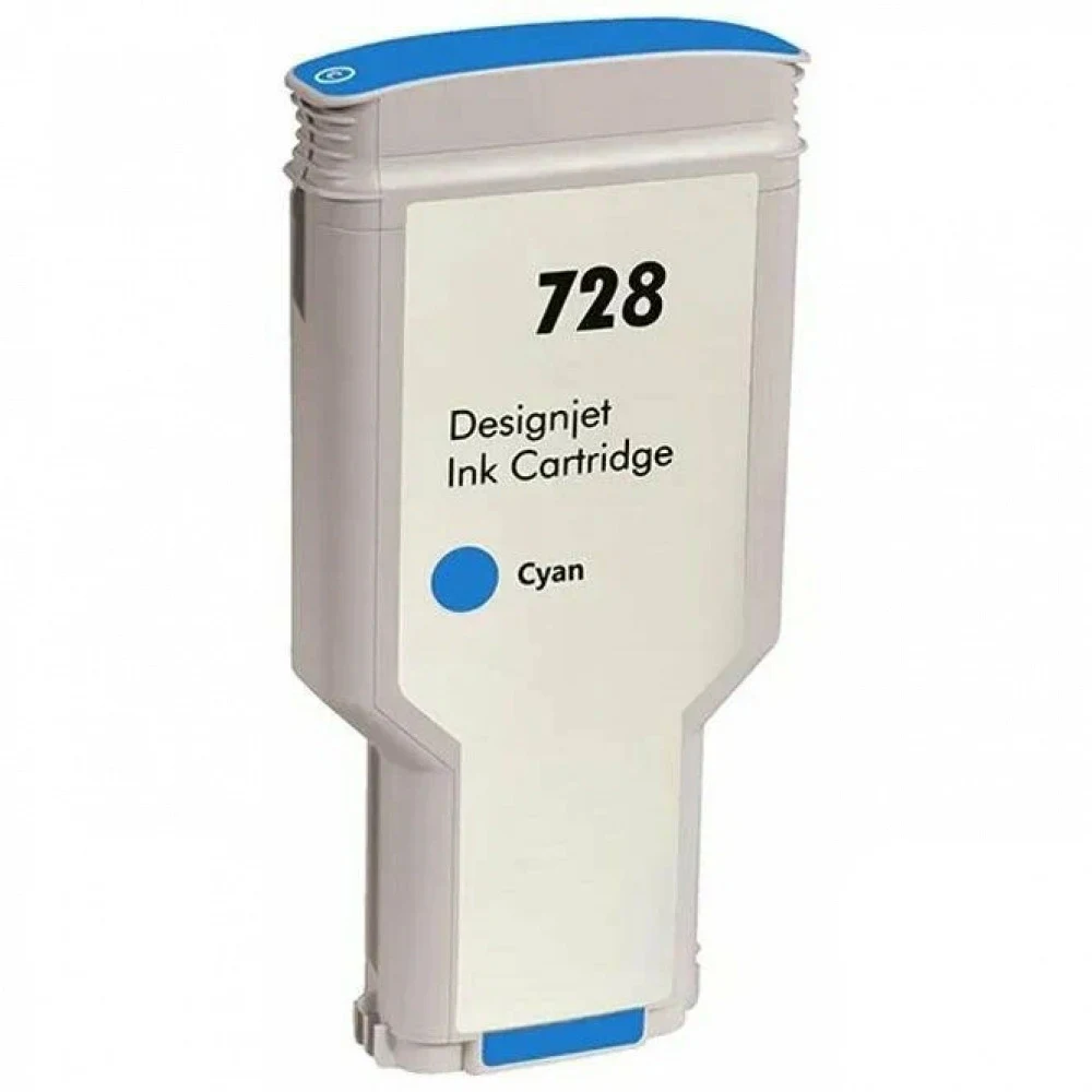Картридж HP F9K17A (HP 728) для DesignJet T730, T830. Голубой. 300 мл.