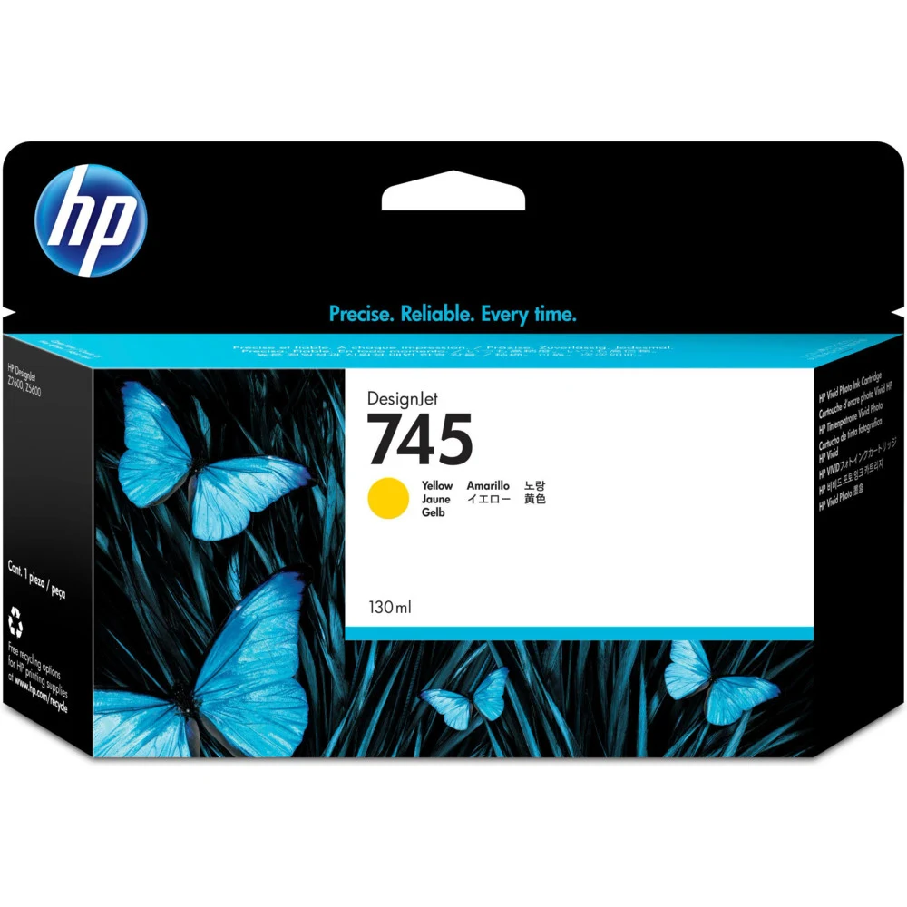 F9J96A Картридж HP 745 желтый для HP DesignJet Z2600/ Z5600 (130 мл)