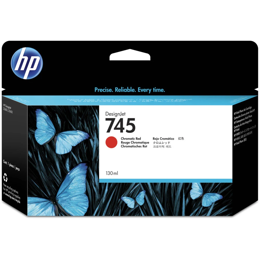 HP F9K00A HP 745 130-ml Chrmtc Red Ink Cartridge for DesignJet Z2600/Z600
