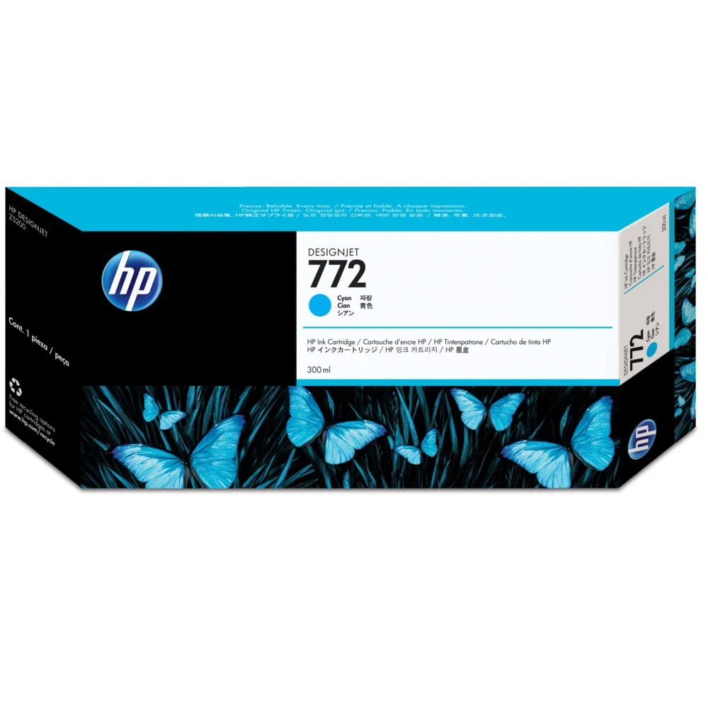 Картридж HP Europe/CN636A/Струйный широкоформатный/голубой/№772/300 мл/