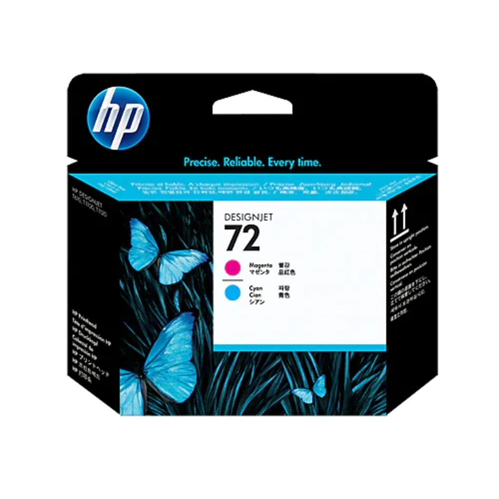Печатающая головка Печатающая головка HP 72 для DesignJet T1100/T1120/T1200/T1300/T2300/T610/T620/T770/T790/T795, пурпурная + голубая