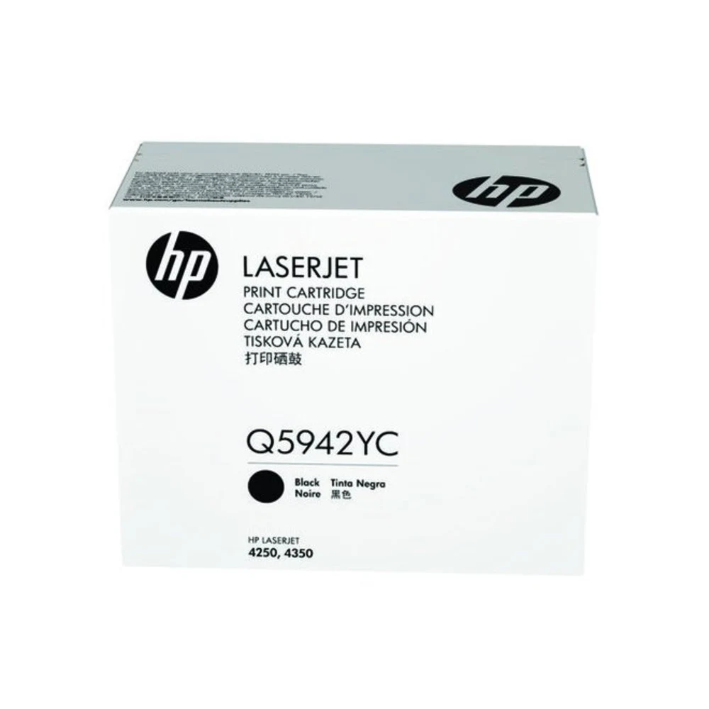 Тонер Картридж HP Q5942YC черный LJ 4250, 4350 (23000стр.) в технологической упако (плохая упаковка)