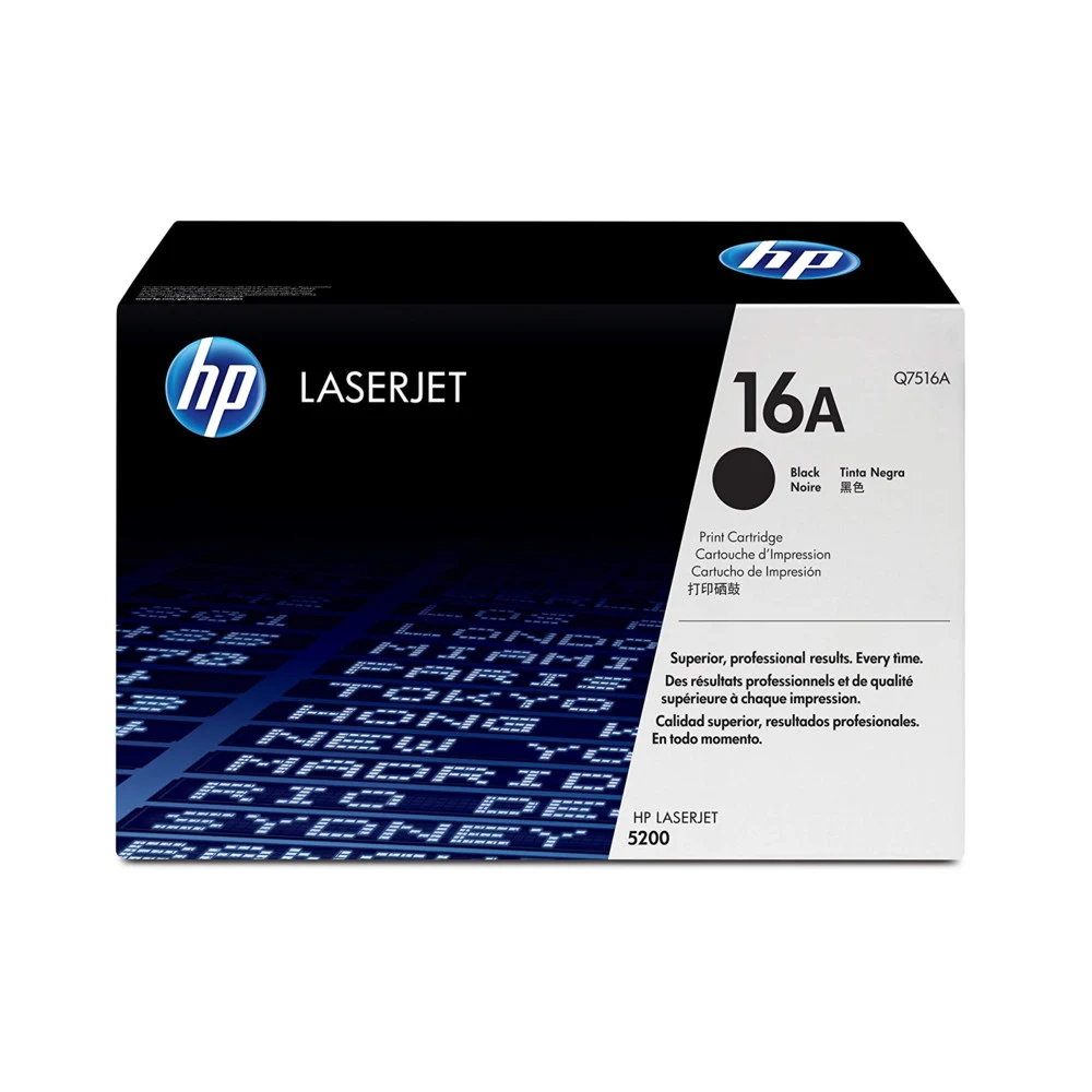 Тонер-картридж HP 16A черный, 12000 стр., для HP LaserJet 5200/5200DTN/5200L/5200TN