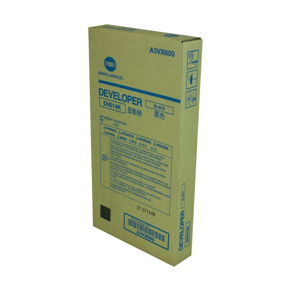 Девелопер Konica Minolta bizhub PRESS C1060/C1060L/C1070/C1070P/C2060/C2060L/C2070(P)/C3070/C3070L/C3080/C3080(P)/C83hc черный DV-614K ресурс 1200K