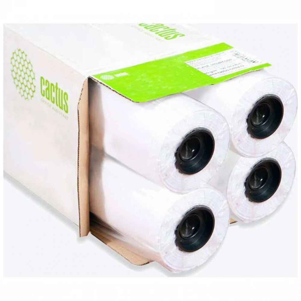 Бумага Cactus Eco CS-LFP80-1067457E-4 42"(A0+) 1067мм-45.7м/80г/м2/белый CIE155% втулка:50.8мм (2") (упак.:4рул)