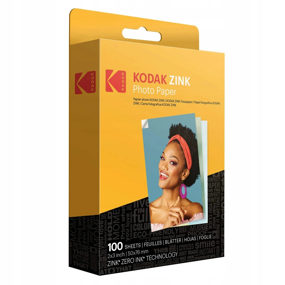 Бумага Kodak Zink, 100 листов, самоклеящаяся, 50x76мм(2"x3")
