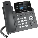 IP телефон, Grandstream, GRP2612G, 2 SIP-аккаунта, 4 линии, 2x GbE PoE, цветной ЖК-дисплей 320x240 (2.4 дюйма), блок питания 5 В/0.6 А