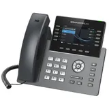 IP телефон, Grandstream, GRP2615, 5 SIP-аккаунтов, 10 линий, 40 виртуальных клавиш BLF, поддержка GBX20, 2x GbE PoE, Wi-Fi, цветной ЖК-дисплей 480x272 (4.3 дюйма), блок питания 12 В/1 А
