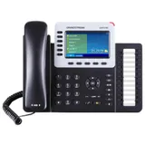 Grandstream GXP2160, PoE 6-line Enterprise HD IP Phone, 480x272 TFT color LCD, 24+6 speed keys, Bluetooth, dual GigE ports with 802.3af PoE, Bluetooth, USB, (with power supply) Поддерживает 6 линий,