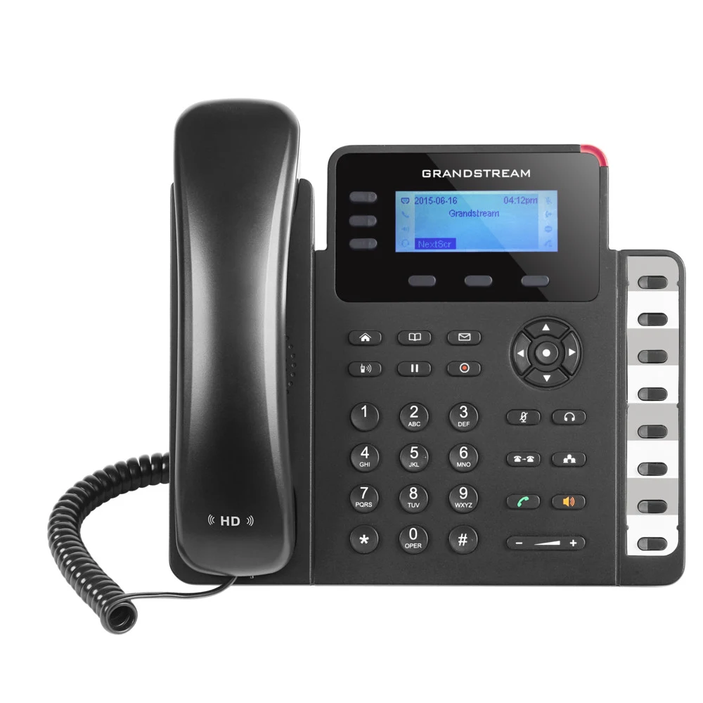 Grandstream GXP1630, PoE Small-Medium Business HD IP Phone, 3 line keys with dual-color LED, 8 speed keysdual switched100M/100M Ethernet ports, HD (with power supply) 3 SIP-аккаунта, 3 кнопки перекл