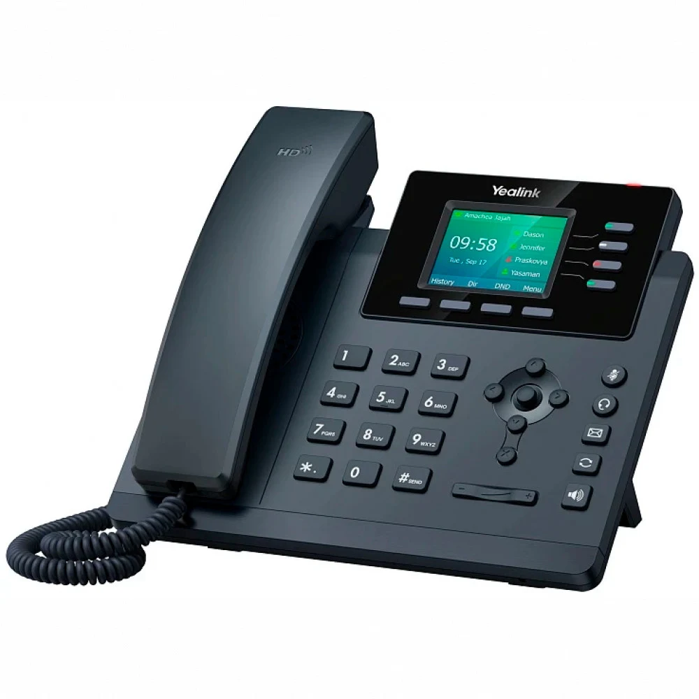 телефон YEALINK SIP-T34W, 4 аккаунта, Wi-Fi, USB, 2.4" цветной LCD-экран 2.4" 320х240, PoE, GigE, БП в компл.шт