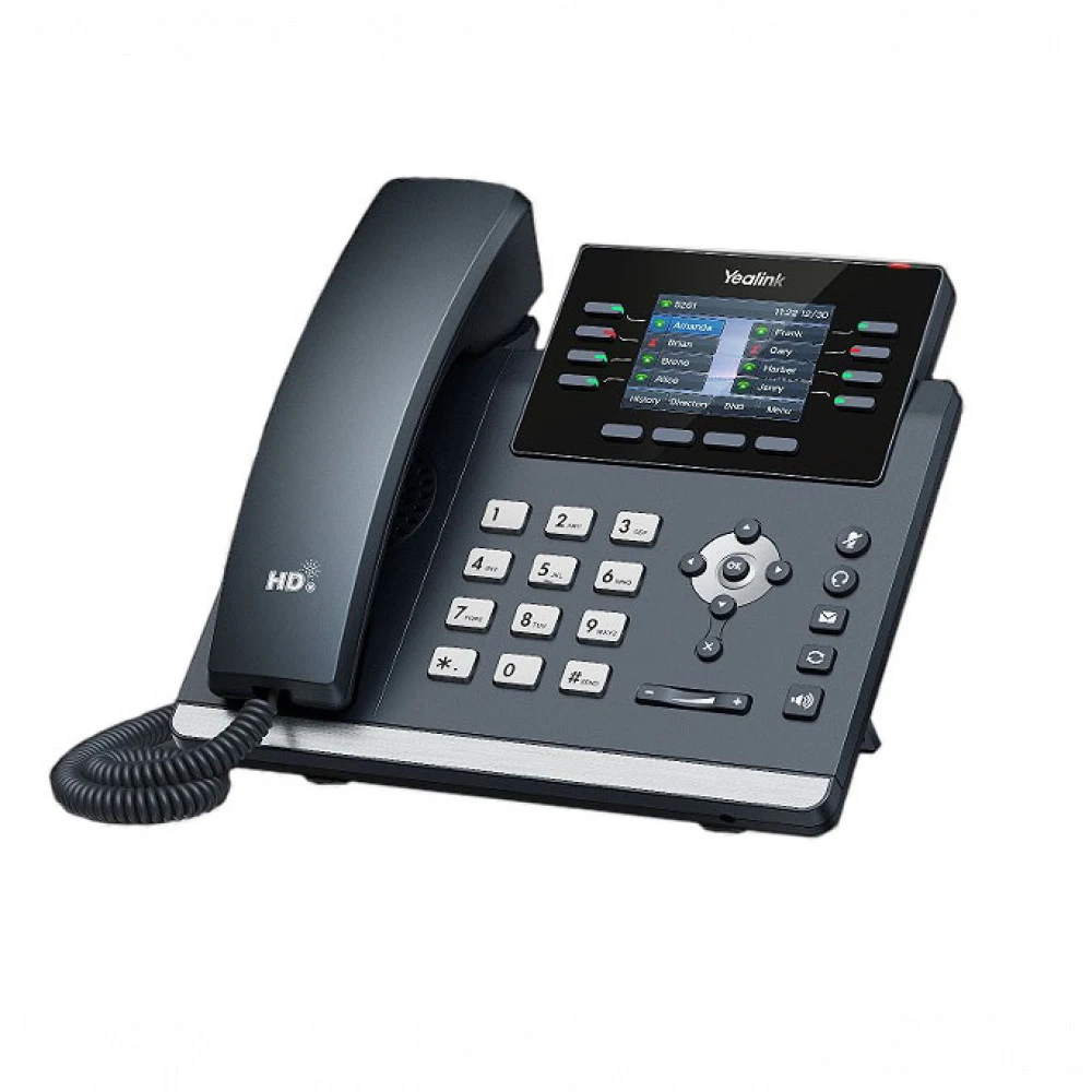 Телефон SIP Yealink SIP-T44W, 12 аккаунтов, 2 порта USB, Wi-Fi, цветной экран,BLF, PoE, GigE, без БП (SIP-T44W)