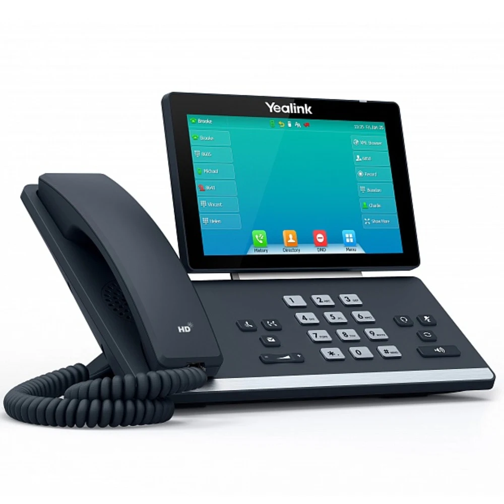 IP телефон YEALINK SIP-T57W, 16 аккаунтов, цветной сенсорный экран 7" 800х480, WiFi, Bluetooth, GigE, без видео, без БП, шт