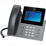 IP-видеотелефон, Grandstream, GXV3450, 16 SIP-аккаунтов, 16 линий, 2x GbE PoE, Wi-Fi, цветной сенсорный ЖК-экран 1280x720 (5.0"), камера 2 Мп, поддержка GBX20, Android 11, блок питания 12 В/1.5 А
