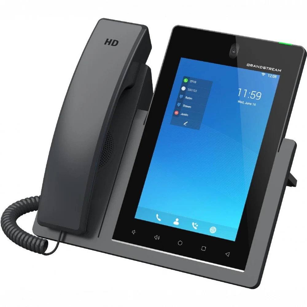 Grandstream GXV3470 - IP видеотелефон, 16 SIP аккаунтов, 16 линий, ЖК-экран диагональю 7,0" (1280 × 800), 5 точек касания, IPS, Операционная система Android 11, Встроенный Bluetooth 5.0, Встроенный