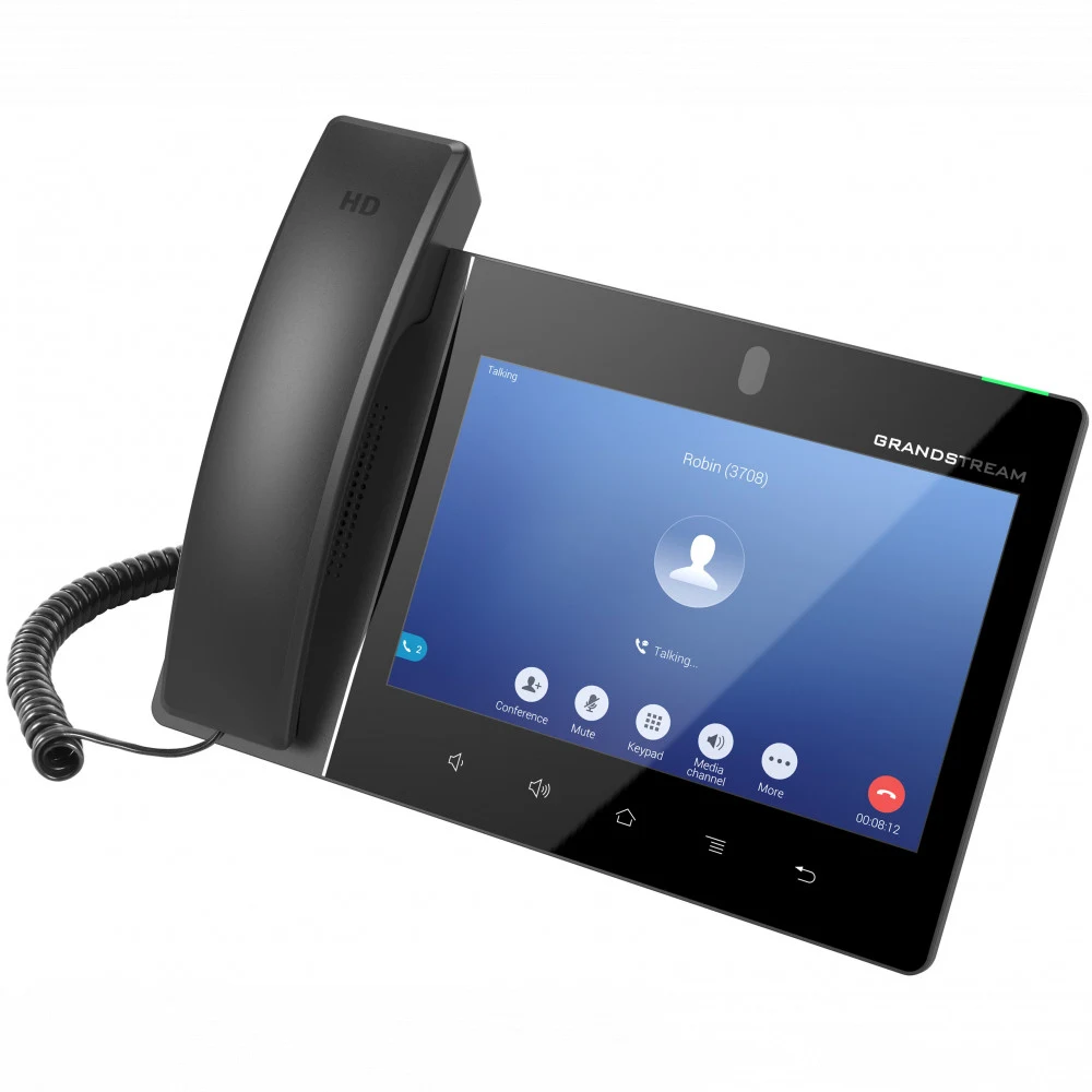 Grandstream GXV3480 - IP видеотелефон, 16 SIP аккаунтов, 16 линий, ЖК-экран диагональю 8,0" (1280 × 800), 10 точек касания, IPS, Операционная система Android 11, Встроенный Bluetooth 5.0, Встроенный