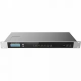 IP-АТС, Grandstream, UCM6304, 4 RJ11 FXS, 4 RJ11 FXO, 2x GbE PoE LAN/WAN, 1 порт горячего резервирования, 2000 пользователей SIP, 200 одновременных вызовов, UCM RC, VideoServer, блок питания 12 В/2
