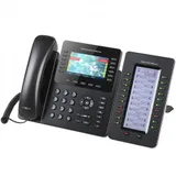 Модуль расширения клавиатуры, Grandstream, GXP2200EXT, ЖК-дисплей 128x384 с подсветкой, 20 двухцветных кнопок, 2 страницы, последовательное подключение до 4 модулей