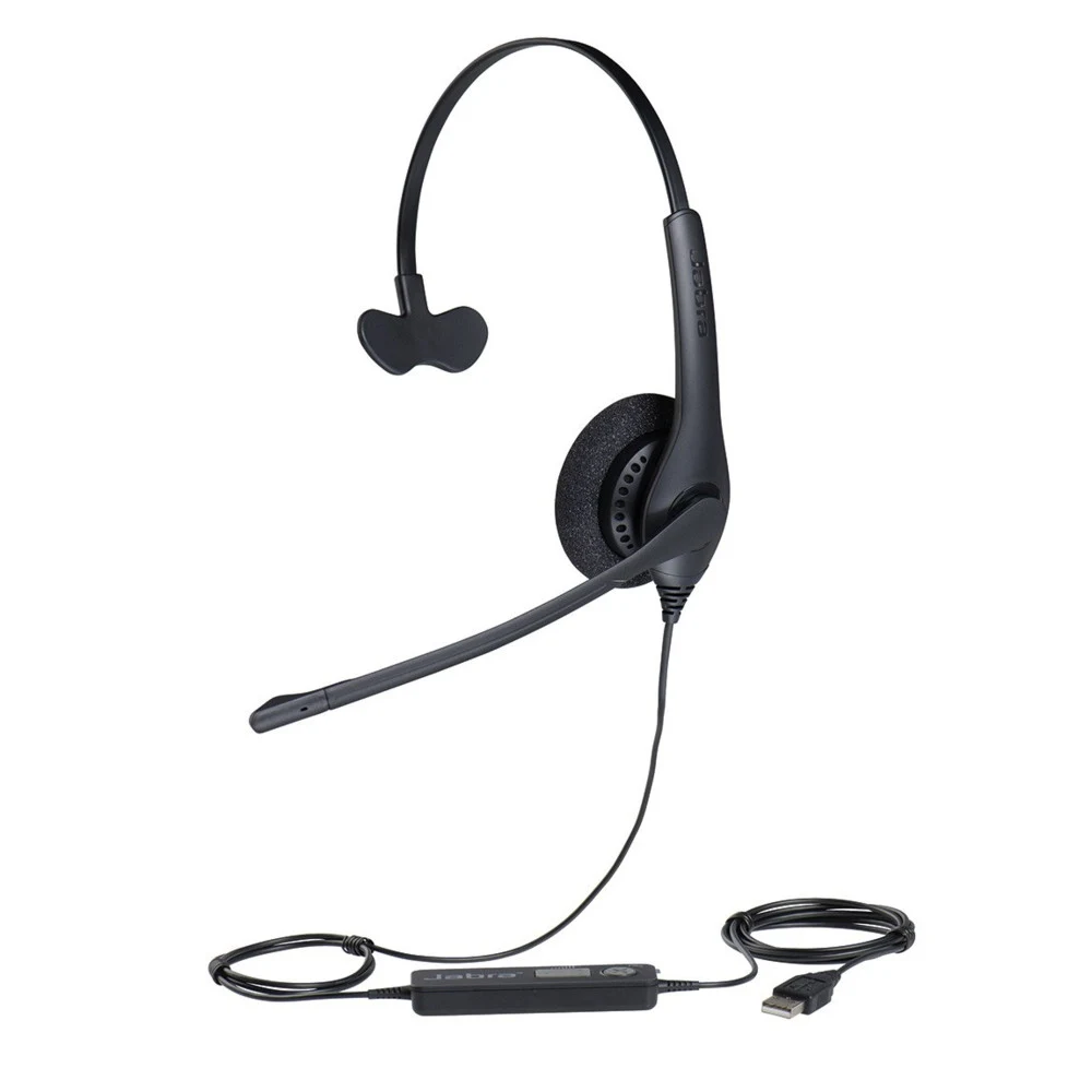 Наушники с микрофоном Jabra BIZ 1500 Mono черный 2.3м накладные USB оголовье (1553-0159)